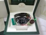 Rolex replica GMT master II nero ceramichon ref. 116710LN pro-hunter pvd orologio replica copia imitazione 4us275 - immagine 7