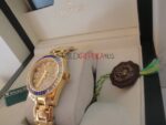 Rolex replica pearlmaster oro giallo yellow blue orologio replica copia imitazione 4us270 - immagine 4