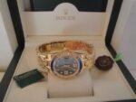 Rolex replica pearlmaster oro giallo yellow blue orologio replica copia imitazione 4us270 - immagine 6