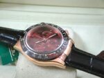 Rolex replica daytona vip pelle chocolate ceramichon bezel rose gold orologio replica copia imitazione 4us465 - immagine 6