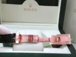 Rolex replica daytona vip pelle chocolate ceramichon bezel rose gold orologio replica copia imitazione 4us465 - immagine 14