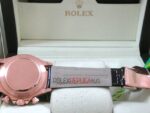 Rolex replica daytona vip pelle chocolate ceramichon bezel rose gold orologio replica copia imitazione 4us465 - immagine 9