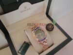 Rolex replica pearlmaster oro giallo yellow blue orologio replica copia imitazione 4us267 - immagine 5