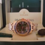 Rolex replica pearlmaster oro giallo yellow blue orologio replica copia imitazione 4us267