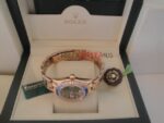 Rolex replica pearlmaster oro giallo yellow blue orologio replica copia imitazione 4us267 - immagine 10