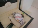 Rolex replica datejust acciaio white brillantini jubilèè orologio replica copia imitazione 4us248 - immagine 9