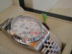 Rolex replica datejust acciaio white brillantini jubilèè orologio replica copia imitazione 4us248 - immagine 8