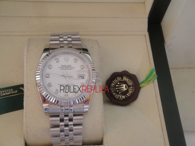 virtuemart_product_183rolex-replica-orologi-imitazione-rolex-replica-orologio Rolex replica datejust acciaio white brillantini jubilèè orologio replica copia imitazione 4us248 - immagine 1