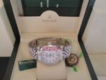 Rolex replica datejust acciaio white brillantini jubilèè orologio replica copia imitazione 4us248 - immagine 4