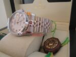 Rolex replica datejust acciaio white brillantini jubilèè orologio replica copia imitazione 4us248 - immagine 5