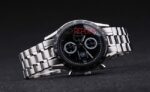 Tag-Heuer replica gran carrera chrono acciaio black dial imitazione replica orologio 4us284 - immagine 5
