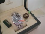 Rolex replica datejust acciaio black roman jubilèè orologio replica copia imitazione 4us231 - immagine 5