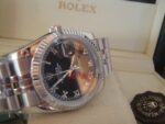 Rolex replica datejust acciaio black roman jubilèè orologio replica copia imitazione 4us231 - immagine 3