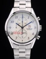 Tag-Heuer replica gran carrera chrono classic acciaio white dial imitazione replica orologio 4us287