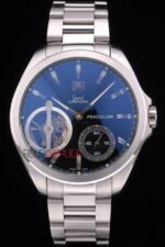 Tag-Heuer replica gran carrera pendulum acciaio blue dial imitazione replica orologio 4us288 - immagine 3