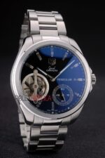 Tag-Heuer replica gran carrera pendulum acciaio blue dial imitazione replica orologio 4us288 - immagine 4
