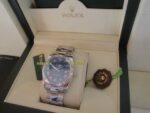 Rolex replica datejust acciaio oyster blu roman orologio replica copia imitazione 4us282 - immagine 9