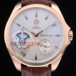 Tag-Heuer replica gran carrera pendulum rose gold white dial dial imitazione replica orologio 4us289