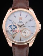 Tag-Heuer replica gran carrera pendulum rose gold white dial dial imitazione replica orologio 4us289