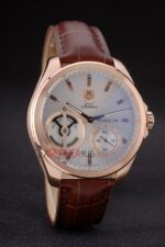 Tag-Heuer replica gran carrera pendulum rose gold white dial dial imitazione replica orologio 4us289 - immagine 4