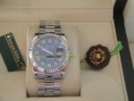 Rolex replica datejust acciaio oyster blu roman orologio replica copia imitazione 4us282 - immagine 7
