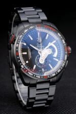 Tag-Heuer replica gran carrera chrono calibre 38 pro-hunter pvd imitazione replica orologio 4us292 - immagine 4