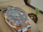 Rolex replica datejust acciaio oyster blue roman orologio replica copia imitazione 4us236 - immagine 7