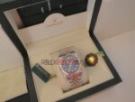 Rolex replica datejust acciaio oro blu brillantini jubilèè orologio replica copia imitazione 4us256 - immagine 5