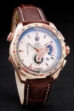 Tag-Heuer replica gran carrera chrono calibre 36 rose gold imitazione replica orologio 4us293 - immagine 4