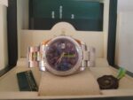 Rolex replica datejust acciaio oyster blu roman orologio replica copia imitazione 4us282 - immagine 4