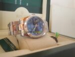 Rolex replica datejust acciaio oyster blu roman orologio replica copia imitazione 4us282 - immagine 3