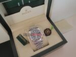 Rolex replica datejust acciaio black brillantini jubilèè orologio replica copia imitazione 4us230 - immagine 9