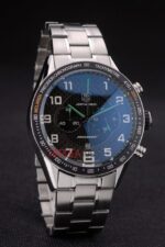 Tag-Heuer replica gran carrera chrono acciaio mclaren black dial imitazione replica orologio 4us298 - immagine 4
