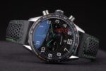 Tag-Heuer replica gran carrera chrono mclaren black dial strip rubber imitazione replica orologio 4us299 - immagine 6