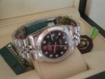 Rolex replica datejust acciaio black brillantini jubilèè orologio replica copia imitazione 4us230 - immagine 4