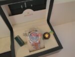 Rolex replica datejust acciaio oro blu roman jubilèè orologio replica copia imitazione 4us257 - immagine 5