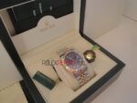 Rolex replica datejust acciaio oro blu roman jubilèè orologio replica copia imitazione 4us257 - immagine 6