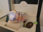 Rolex replica datejust acciaio oro blu roman jubilèè orologio replica copia imitazione 4us257 - immagine 10