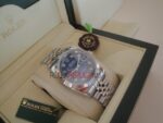 Rolex replica datejust acciaio blu brillantini jubilèè orologio replica copia imitazione 4us234 - immagine 4