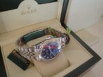 Rolex replica datejust acciaio blu brillantini jubilèè orologio replica copia imitazione 4us234 - immagine 3