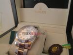 Rolex replica datejust acciaio madreperla brillantini oyster orologio replica copia imitazione 4us242 - immagine 4