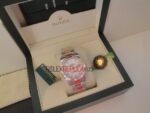 Rolex replica datejust acciaio oro madreperla brillantini oyster orologio replica copia imitazione 4us262 - immagine 5