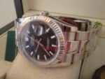 Rolex replica datejust acciaio black barrette oyster orologio replica copia imitazione 4us229 - immagine 3
