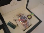 Rolex replica datejust acciaio oro black brillantini oyster orologio replica copia imitazione 4us255 - immagine 9