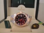 Rolex replica datejust acciaio oro black brillantini oyster orologio replica copia imitazione 4us255 - immagine 5