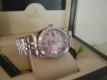 Rolex replica datejust acciaio madrepela roman jubilèè orologio replica copia imitazione 4us243 - immagine 4