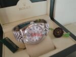 Rolex replica datejust acciaio jubilèè argentèè brillantini orologio replica copia imitazione 4us237 - immagine 4