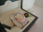Rolex replica datejust acciaio oro argentèè brillantini orologio replica copia imitazione 4us253 - immagine 6