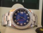 Rolex replica datejust acciaio oyster nero blue orologio replica copia imitazione 4us235