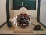Rolex replica GMT master II acciaio oro ceramichon new basilea black dial orologio replica copia imitazione 4us274 - immagine 5